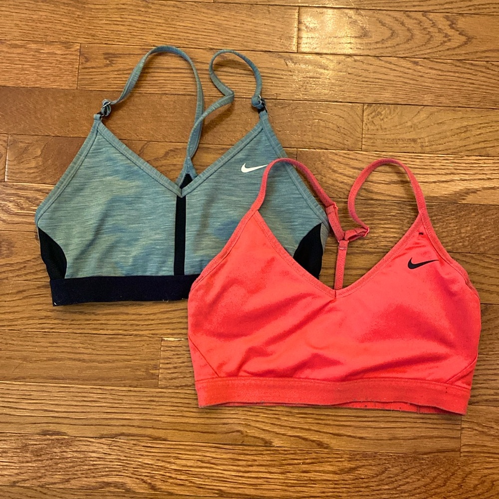 Nike Indy sports bras - both size medium. Used condition.